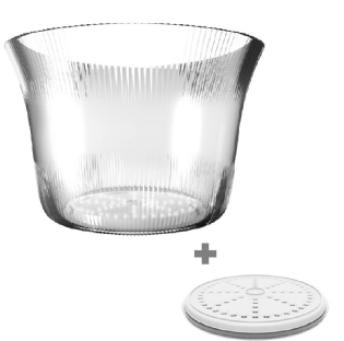 Kit Champanheira ITALESSE PLAZA BOWL com Base Luminosa