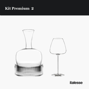 Kit Premium ITALESSE 2: Decanter Alavin (1 Unidade) + T-MADE 55 (6 Taças)