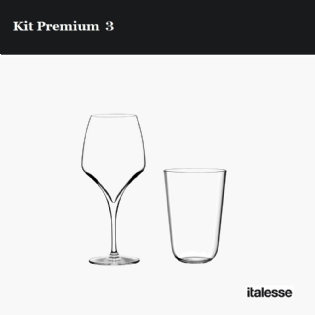 Kit Premium ITALESSE 3: Tiburón Large (6 Taças) + Tonic Glass (6 Copos)