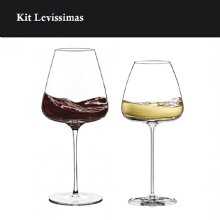 Kit Levíssimas: Taça Sensorial Italesse T-MADE 70 (Uma Peça) + T-MADE 55 (Uma Peça), sopradas à boca e feitas à mão - Kit 2 Unidades