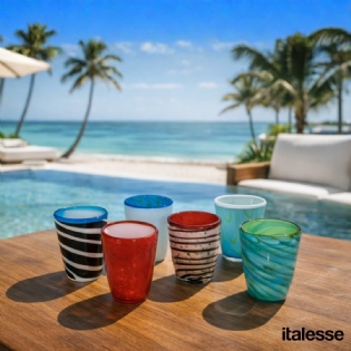 Box 6 Unidades - Copo artesanal ITALESSE MARES Color Mix