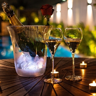 Taça de Vinho Espumante e Champagne ITALESSE BALLOON FLUTE  (modelo menor: 210mL) - Kit 2 Unidades