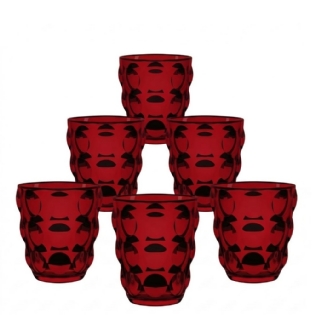 Box 6 Unidades - Copo de água ITALESSE BOLLE Tumbler Red
